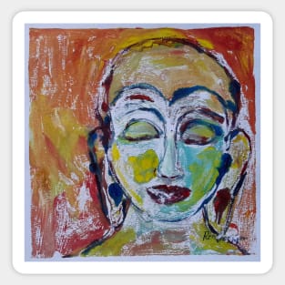 Happy Thoughts, love and compassion Buddha impression Sticker